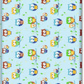 100% cotton fitted sheet printed design for baby crib 90x40cm Owls blue
