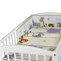 Baby 3Pc Bedding Set Pillow Duvet Bumper Fit Cotbed 140X70cm Safari Green