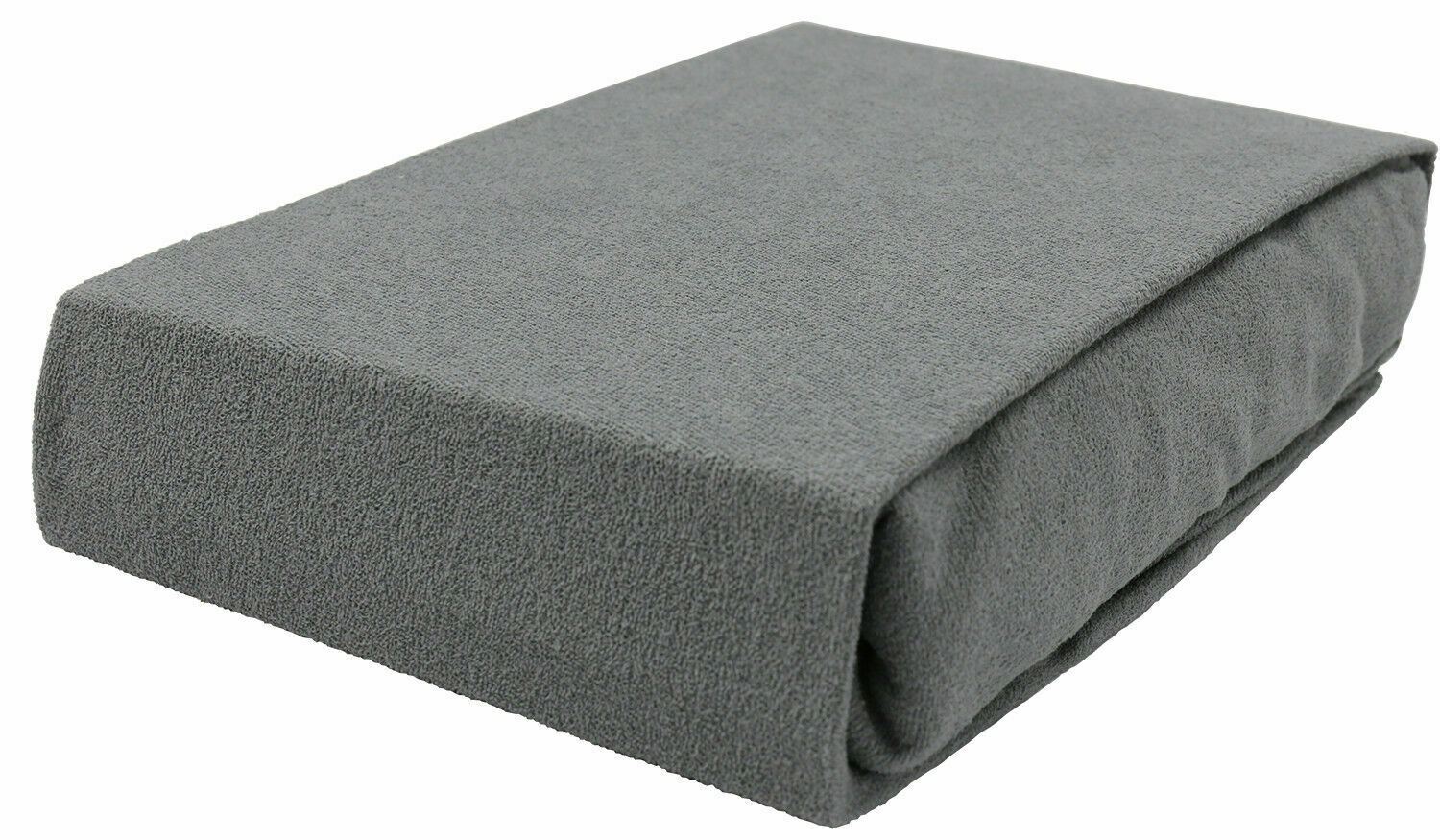 Terry Towelling Fitted Sheet 140X70 Nursery Baby Fit Cot Bed Frotte Grey