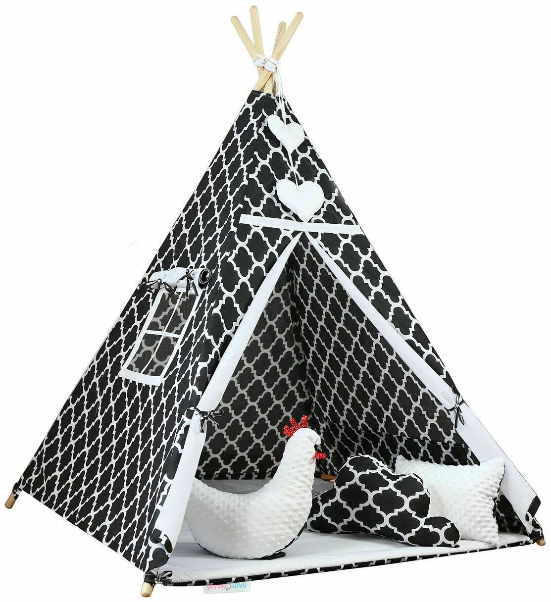 Teepee Wigwam Indoor Outdoor Kids Playhouse Tent With Three Cushions Moroccan Dream