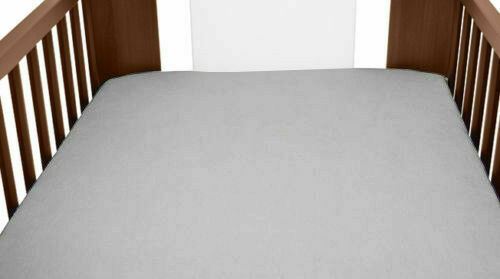 Terry Towelling Fitted Sheet 120x60 Nursery Baby Cot/ Cotbed/ Frotte Light grey