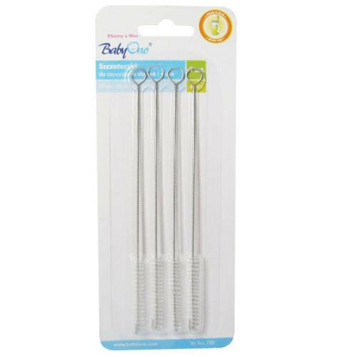 Straw Brush Cleaner Babyono Baby Bottle Straw Teat Bottle Spout Cleaner 4Pcs