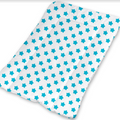 Baby 100% cotton changing mat child toddler Big turquoise stars on white