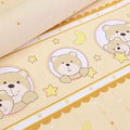 100% cotton fitted sheet printed design for baby crib 90x40cm Teddy window cream