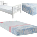 Baby Fitted Junior Bed Sheet Printed 100% Cotton Mattress 160X70cm Cuddle Bear Grey