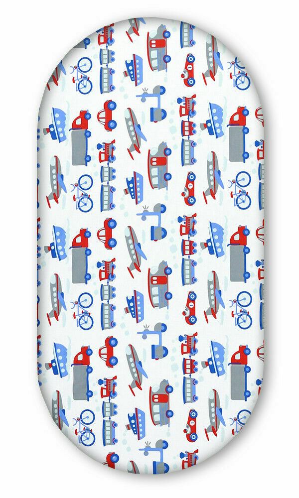 Cotton Fitted Baby Sheet Fit Moses Basket Pram 80X38cm Vehicles