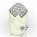 Baby Swaddle Wrap Newborn Dimple Cotton Infant Bedding Cream/ Dots On Grey