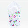 Baby Swaddle Wrap Newborn Bedding Blanket 100% Cotton Sleeping Bag Owls White