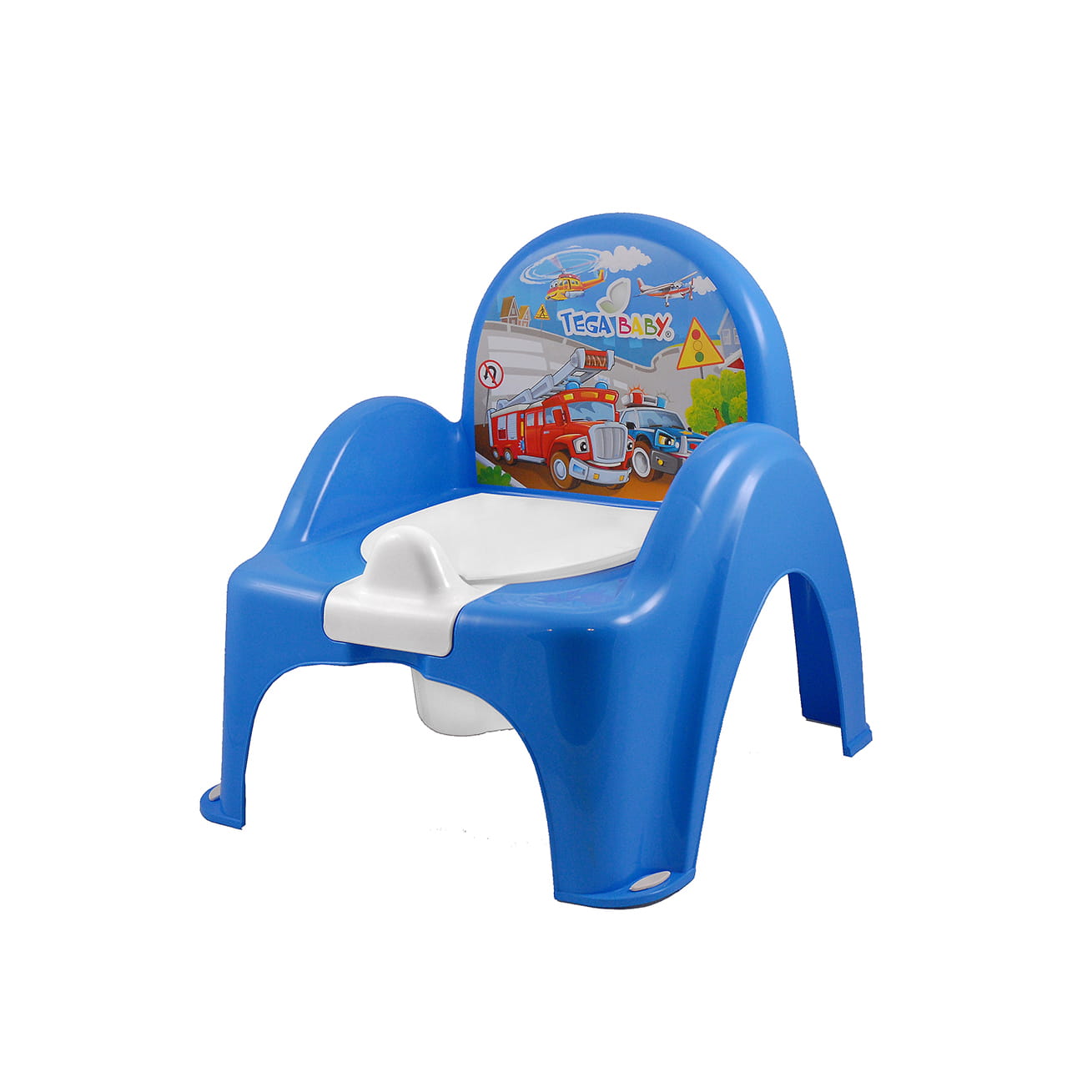Baby Toddler Toilet Potty Chair With Melodies Kids Training Seat Cars Tega Blue