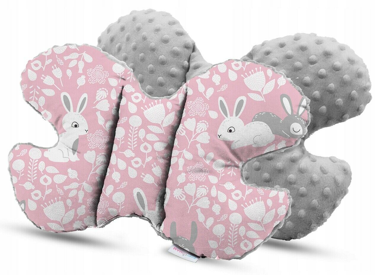 Baby 6pc Double-sided soft infant Cocoon Bunny Pink/ Grey