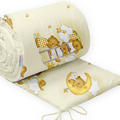 Baby padded bumper 180cm fit COT 100% Cotton Ladder cream