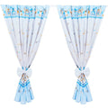 Nursery Curtains for Babies & Toddler's Bedroom Owls moon blue