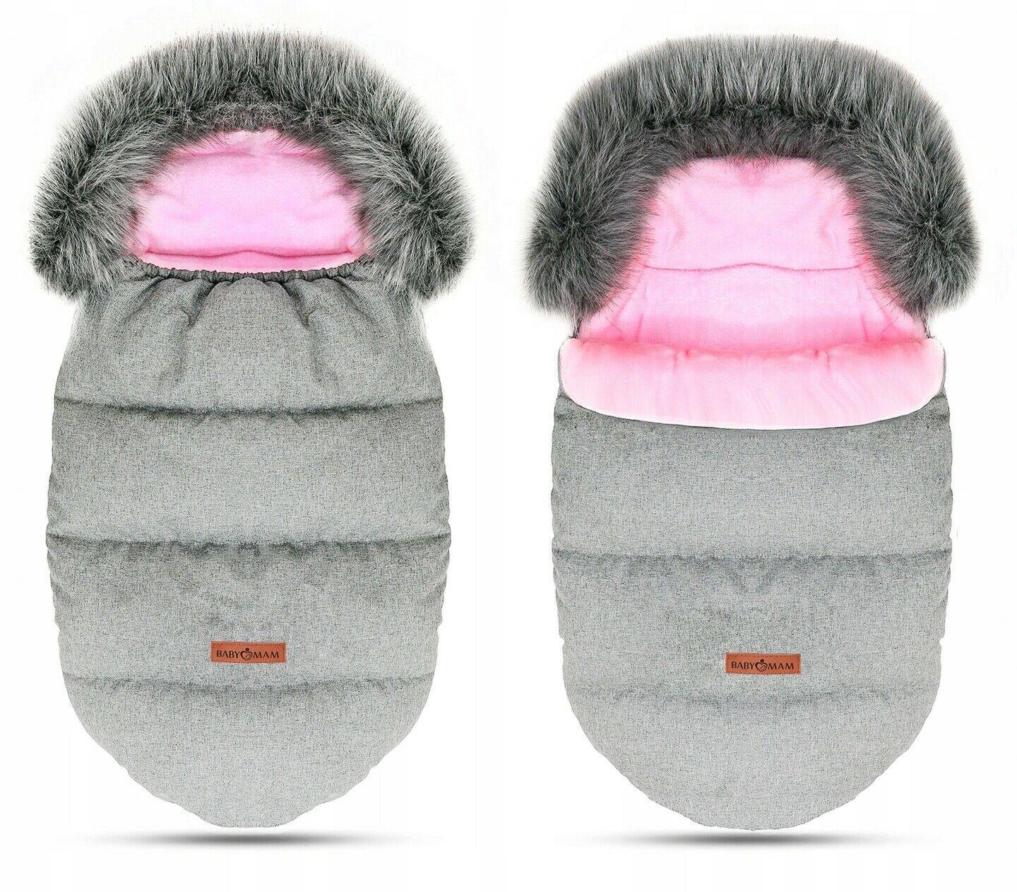 Footmuff Husky Babymam Light Grey/ Pink
