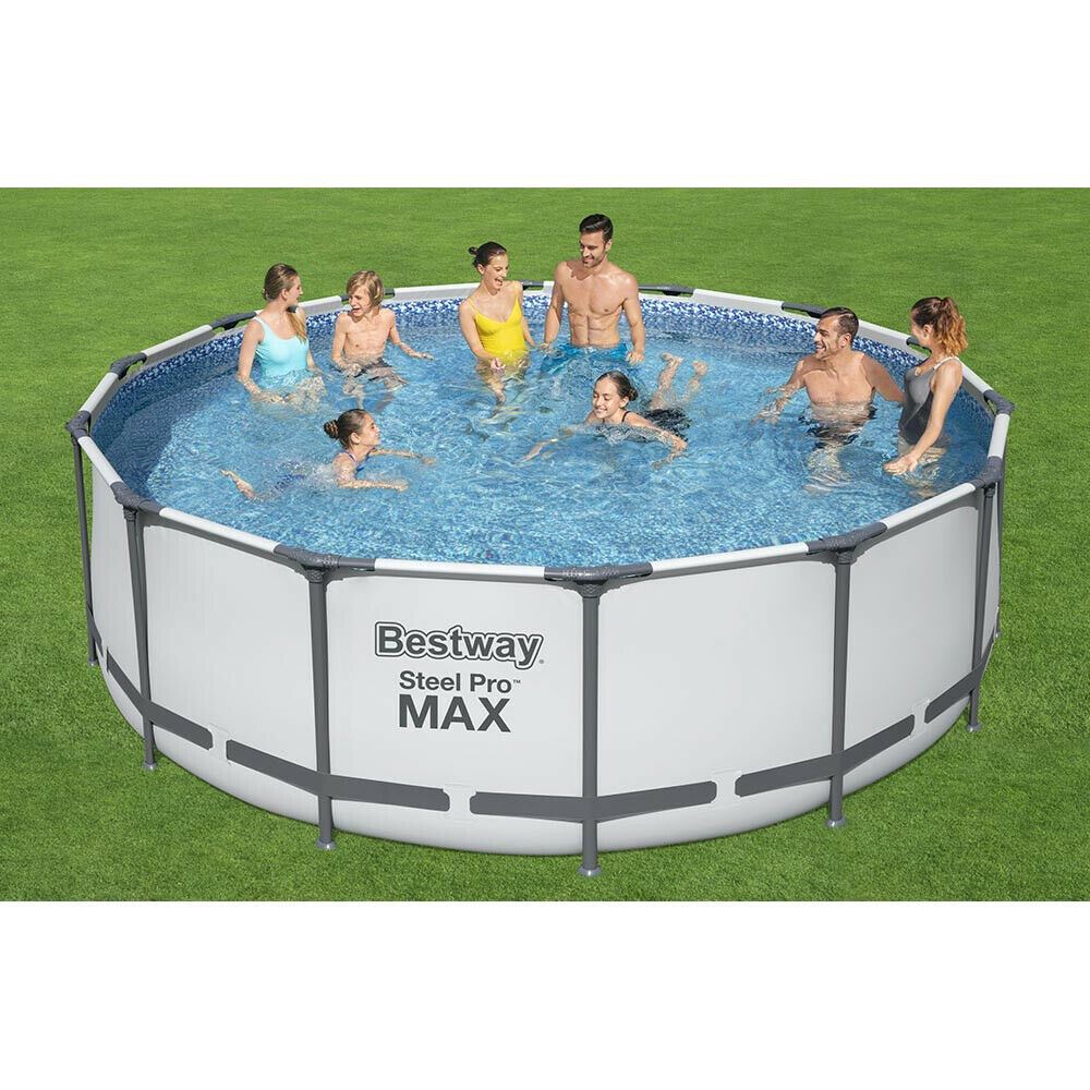 Bestway Steel Swimming Pool Pro Max 14Ft 48In Round Ground Garden 427X122cm