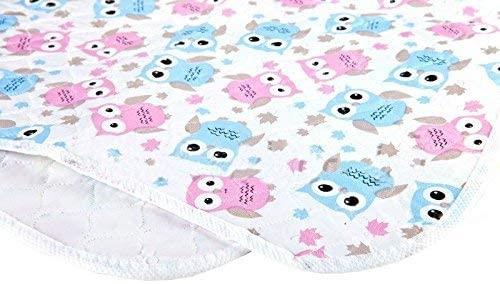 Baby Changing Under Pad Soft Reusable Akuku Mattres Protector Owls Pink Blue
