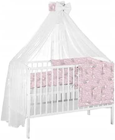 Baby bedding set 10pc fit cot bed 140x70cm - Bunny pink