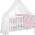 Baby bedding set 10pc fit cot bed 140x70cm - Bunny Pink