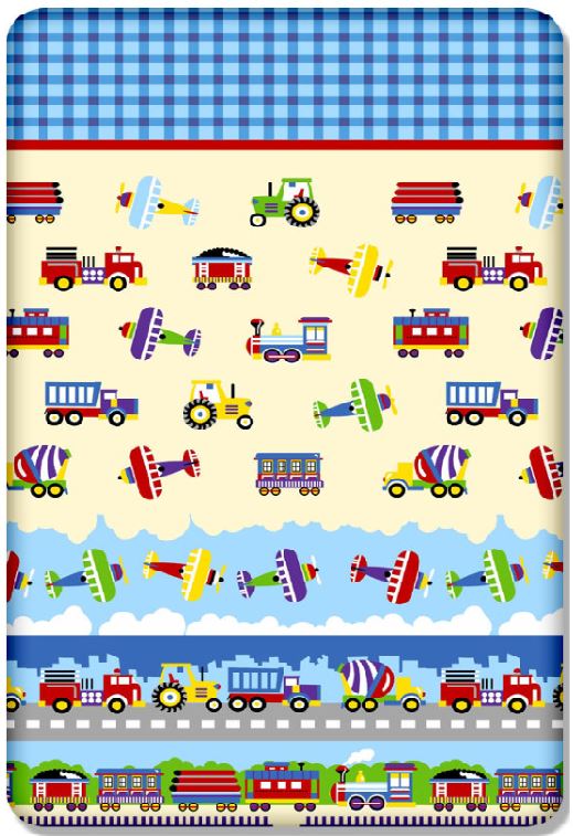 Baby Fitted Cot Bed Sheet Printed 100% Cotton Mattress 140X70cm Trucks