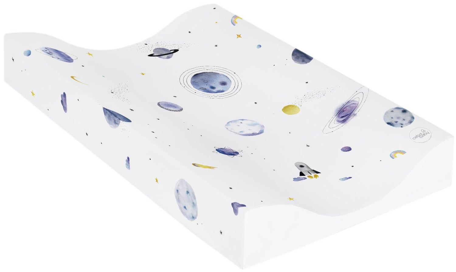 Baby Changing Mat Padded Soft Base 70x50cm Waterproof Raised Edges Universe