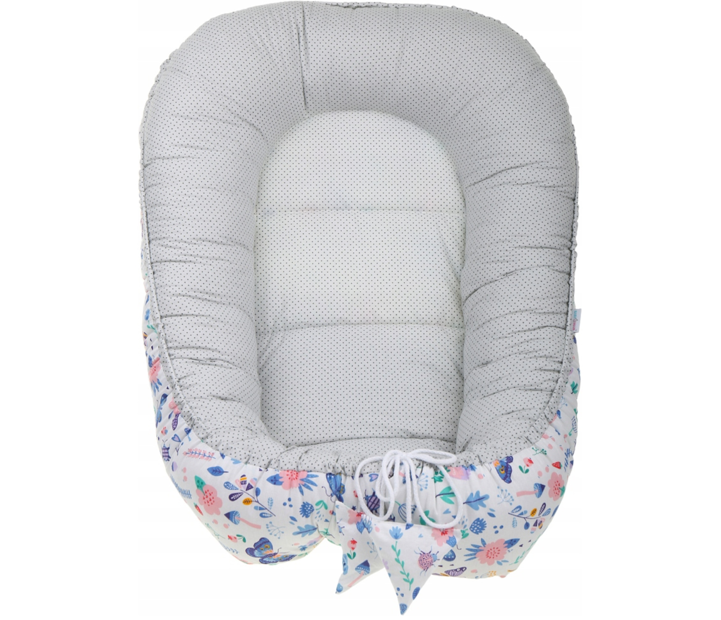Baby Soft Cocoon 6pc Double-sided Infant Nest Bed Cushion On the Meadow/ Dots