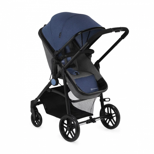 Pram 3 in 1 Set JULI DENIM Kinderkraft Pushchair with Infant Car Seat