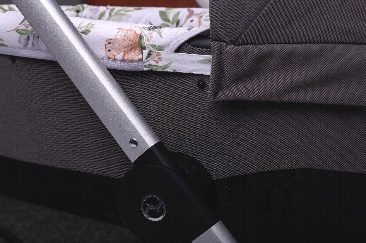 Carrycot cover Double-sided Liner Pushchair Pram Green Glade/Grey