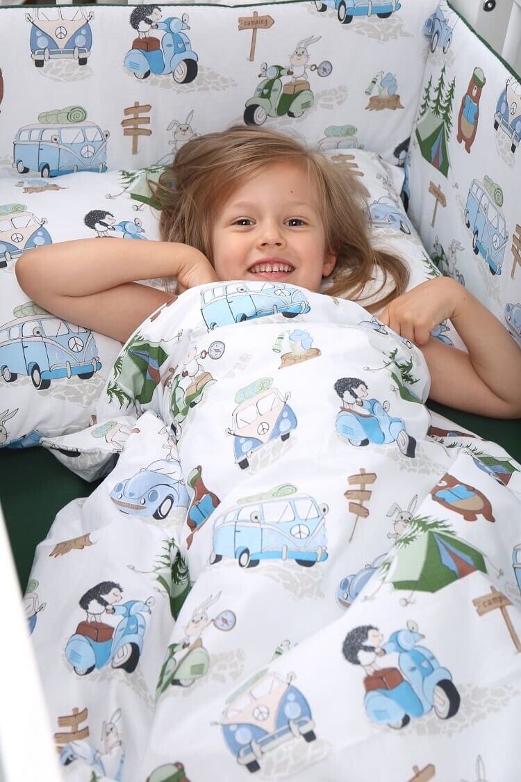 Baby Bedding Set 120x90cm Pillowcase Duvet Cover 2Pc Fit Cot Camping