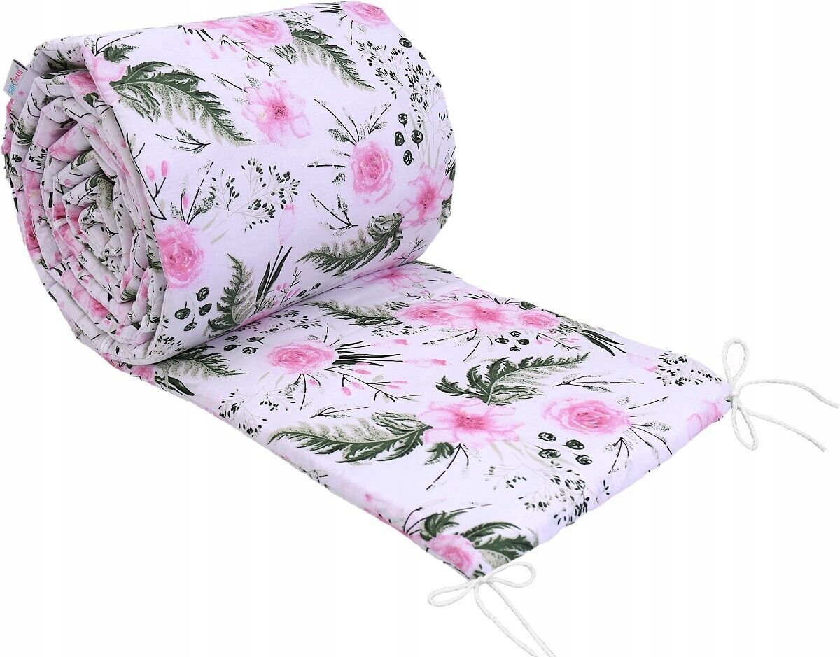 3PC Baby Bedding Set Pillow Duvet Bumper 120x90cm Garden Flowers