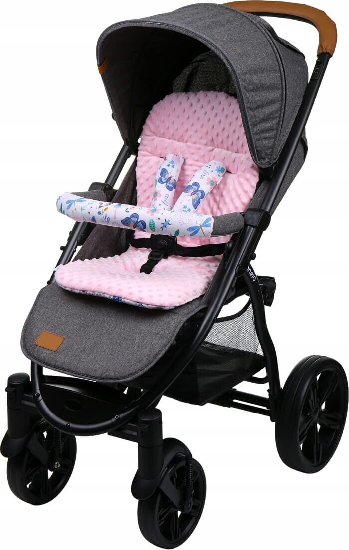 Baby Liner Stroller Buggy Pad Universal Dimple Insert 71x35cm Pink/On the Meadow
