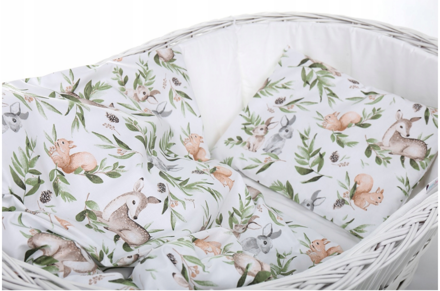 Baby Bedding Set 2pc fit Crib/Cradle/Moses basket/Pushchair 70x80cm Green Glade