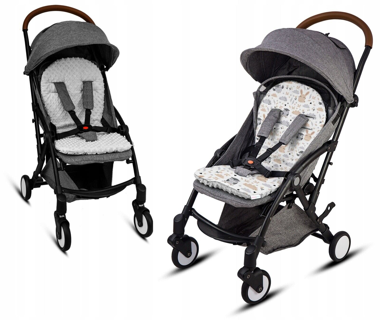 Baby Liner Stroller Buggy Pad Universal Dimple Insert 71x35cm GREY/Forest friends