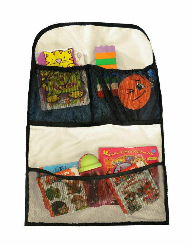 Car Seat Organiser Universal Tidy Travel Storage - Ecru