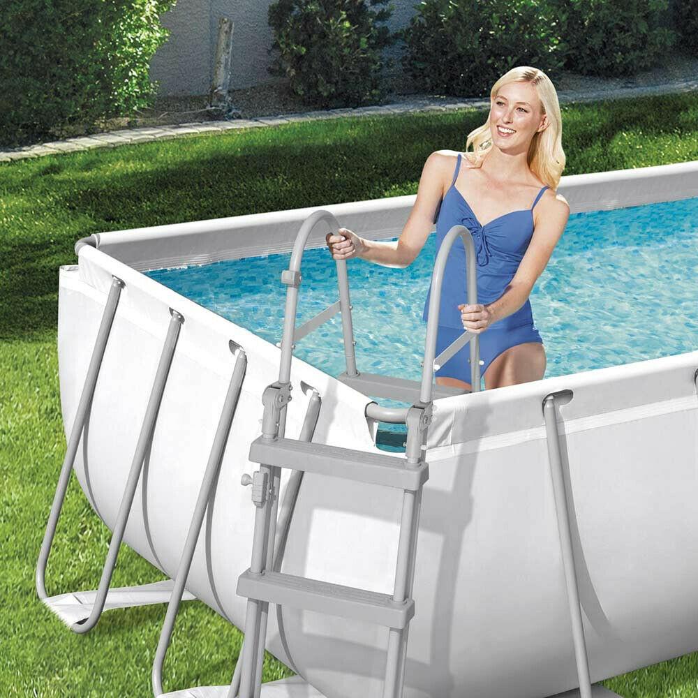 Bestway Swimming Pool Rectangular 404X201X100cm With Sand Filter Pump 13'3Ft