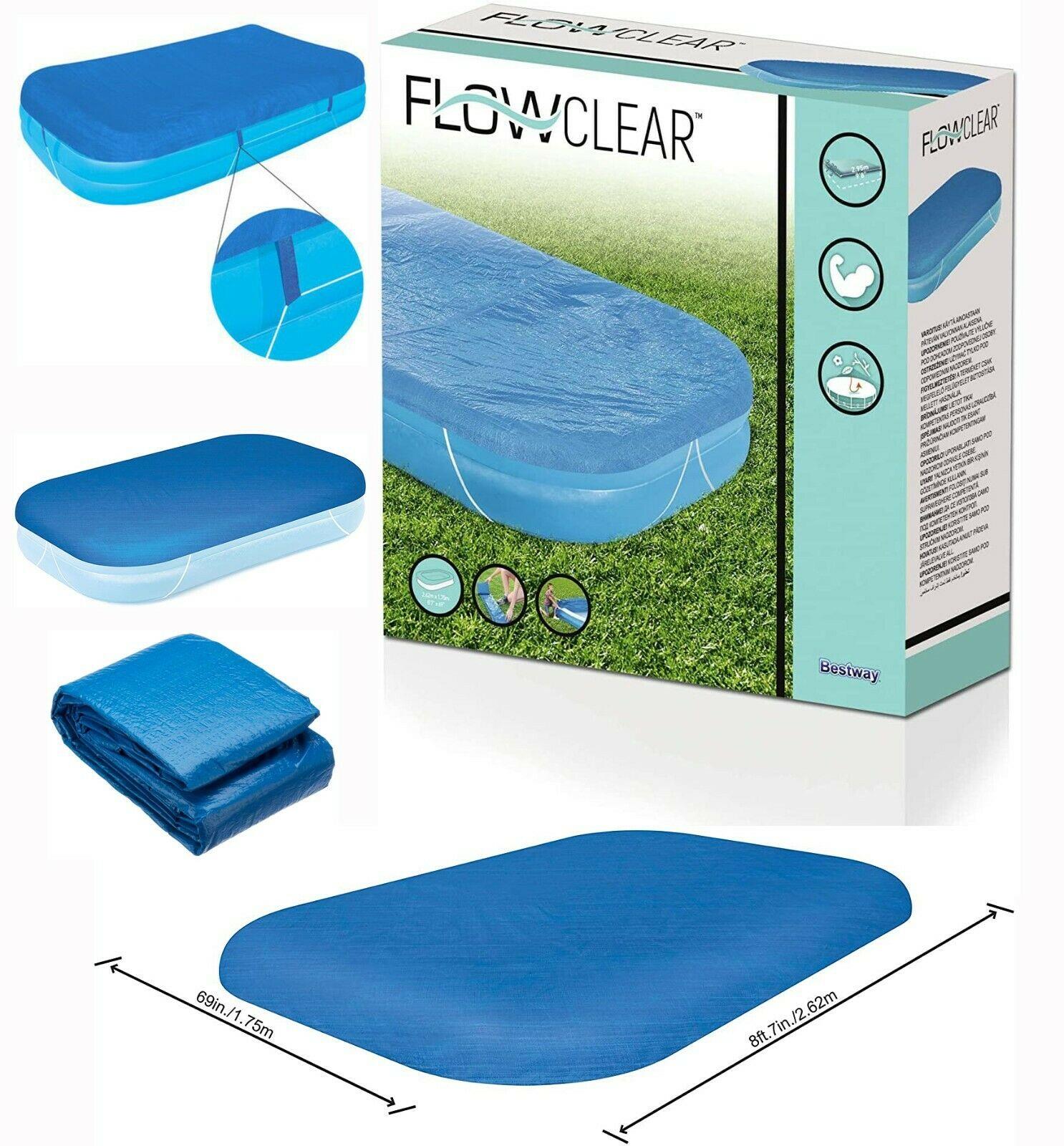 Bestway 262X175cm Swimmimg Pool Cover With Rubber Bands 8'7