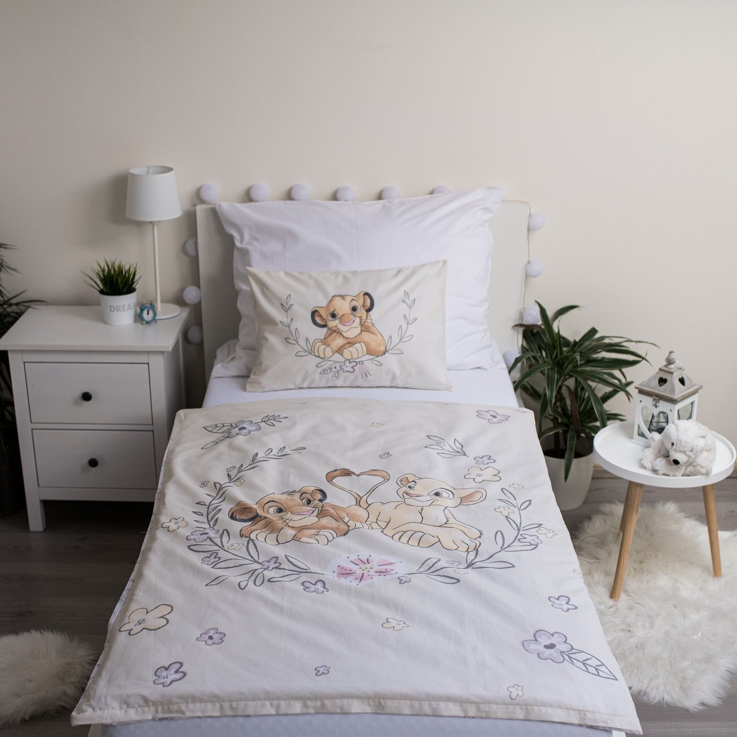 2pc Baby Duvet Cover Bedding Set Reversible Cotton Disney Lion King 03 135x100