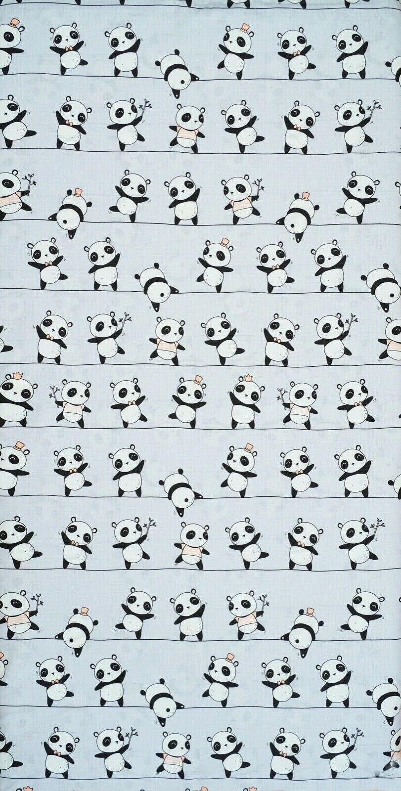 Baby Fitted Cot Sheet Printed Design 100% Cotton Mattress 120X60 cm Little Panda