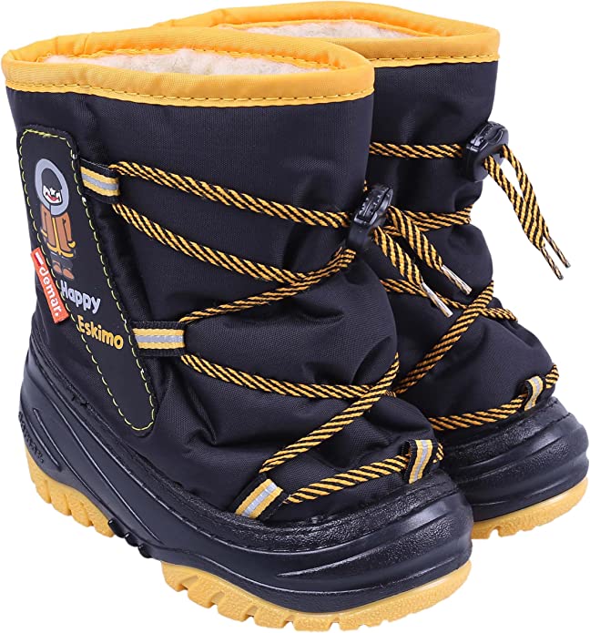 DEMAR Baby Kids Snow Winter Boots Woollen Fur - Happy Eskimo Yellow