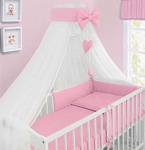 Canopy Holder Pole Bar Drape Mosquito Net with Ribbon COTBED/ COT Pink
