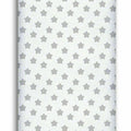Baby Fitted Junior Bed Sheet Printed 100% Cotton Mattress 160X70cm Big Grey Stars On White