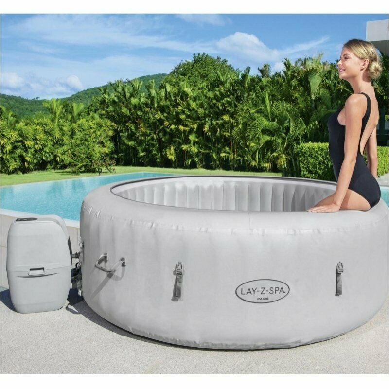 Bestway Lay-Z-Spa Paris Hot Tub With Built In Led Light System Airjet 4-6 People