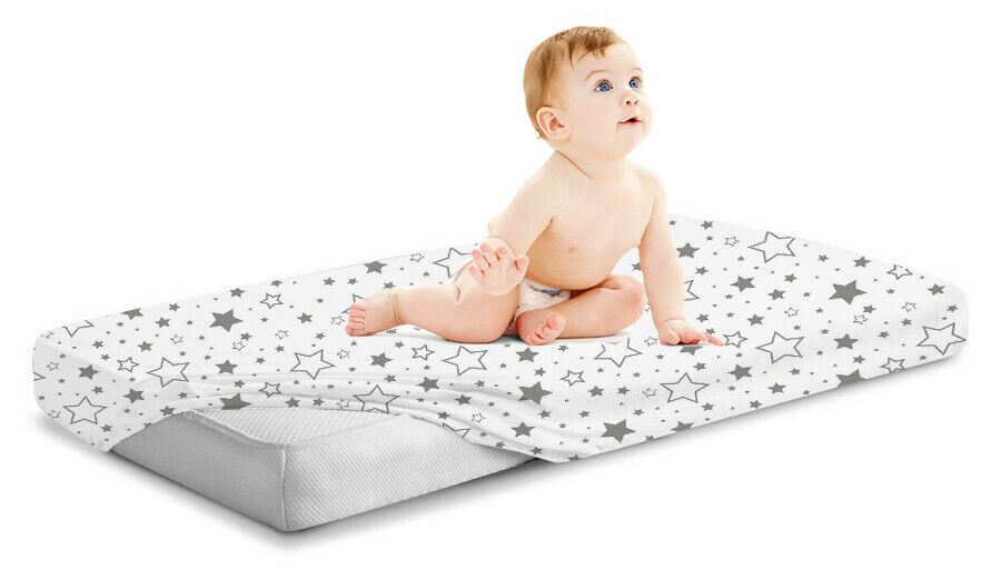 100% cotton fitted sheet printed design for baby crib 90x40cm Milky Way