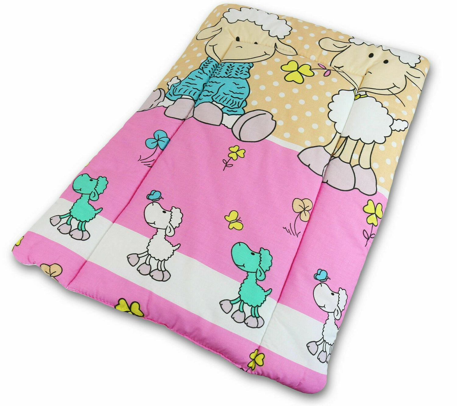 Baby 100% cotton changing mat child toddler Sheep ecru