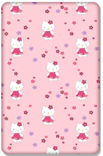 Baby Fitted Junior Bed Sheet Printed 100% Cotton Mattress 160X70cm Hello Kitty