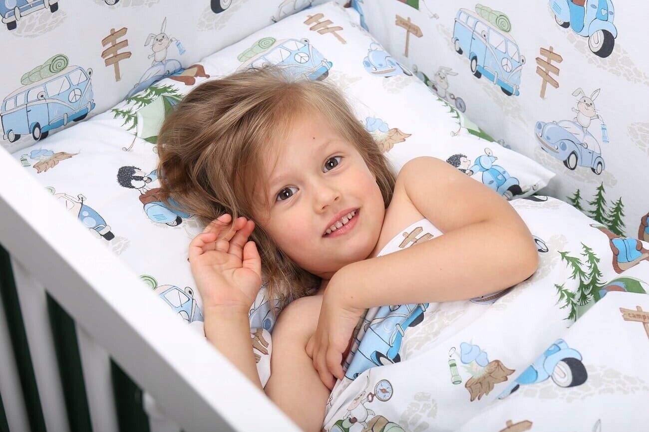 Baby Bedding Set 120x90cm Pillowcase Duvet Cover 2Pc Fit Cot Camping