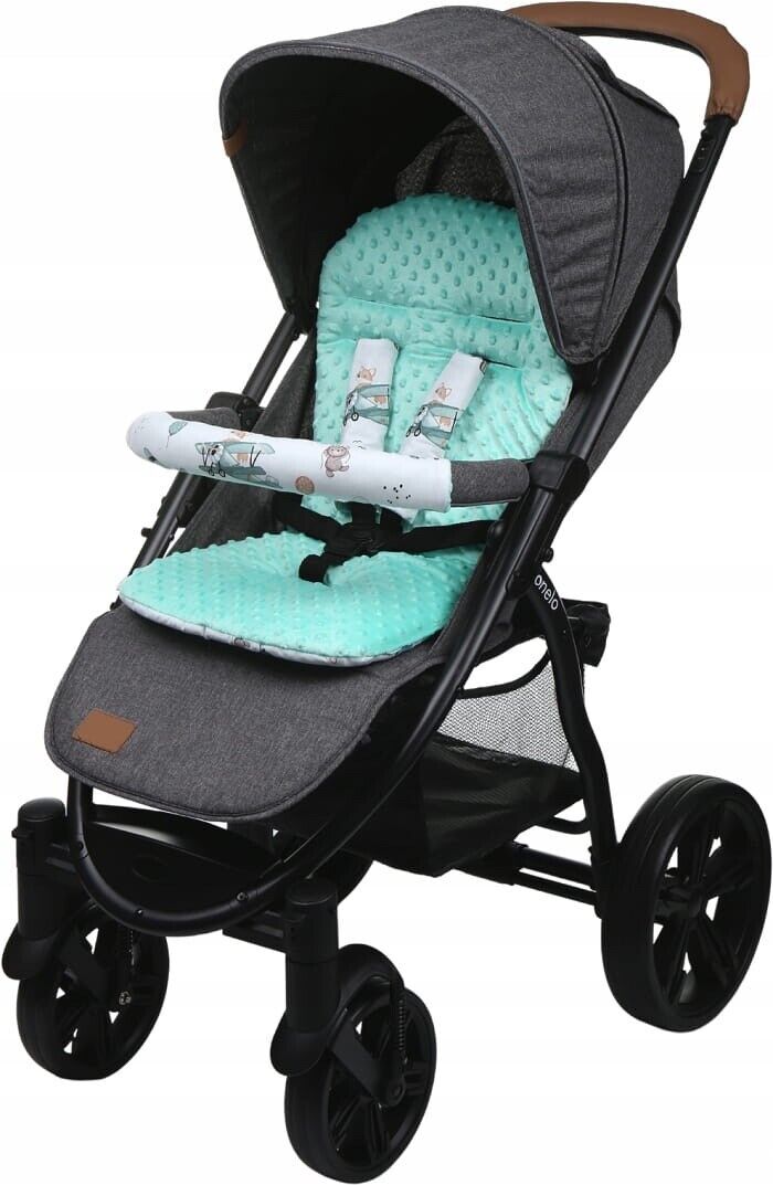 Baby Liner Stroller Buggy Pad Universal Dimple Insert 71x35cm Mint/Dreamy Flight