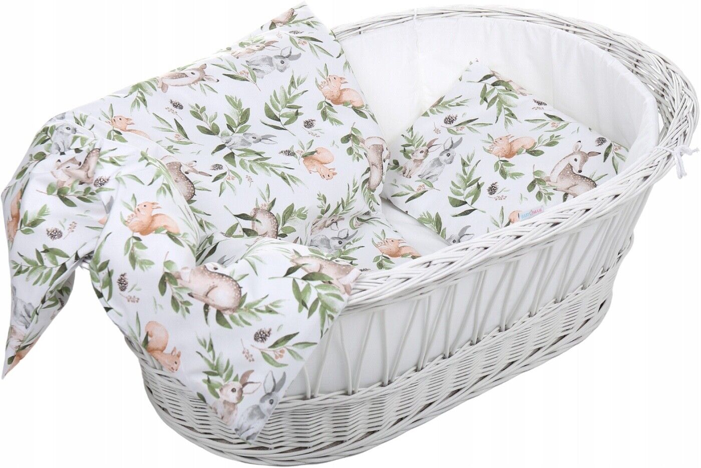 Baby Bedding Set 2pc  fit Crib/Cradle/Moses basket/Pushchair 70x80cm Green Glade
