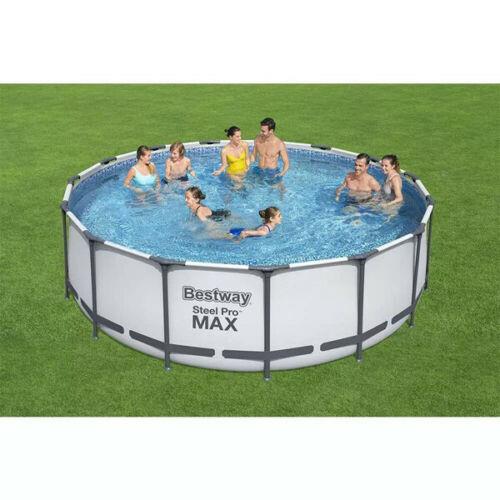 Bestway Steel Pro Max Round Garden Swimming Pool 366 X 76cm 12Ft X 30In + Pump