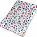 Baby 100% cotton changing mat child toddler Marine