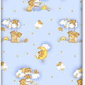 100% cotton fitted sheet printed design for baby crib 90x40cm Ladder blue