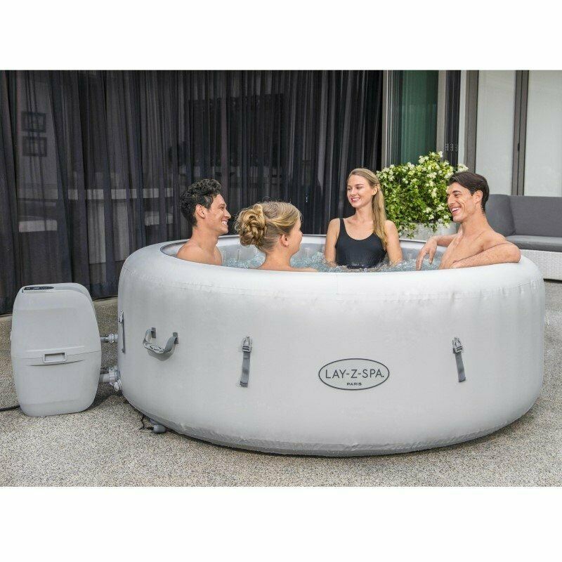 Bestway Lay-Z-Spa Paris Hot Tub With Built In Led Light System Airjet 4-6 People